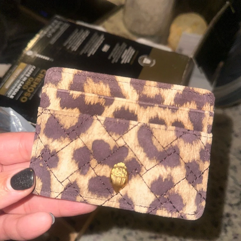 Kurt Geiger Leopard Print Card Holder - Picture 1 of 2